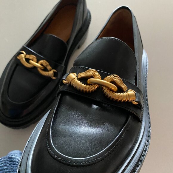 Tory Burch Jessa Chain-link Leather Loafers - Picture 5 of 6